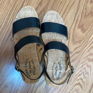 Kork-Ease Austin Slingback Wedge Sandal - sz 7